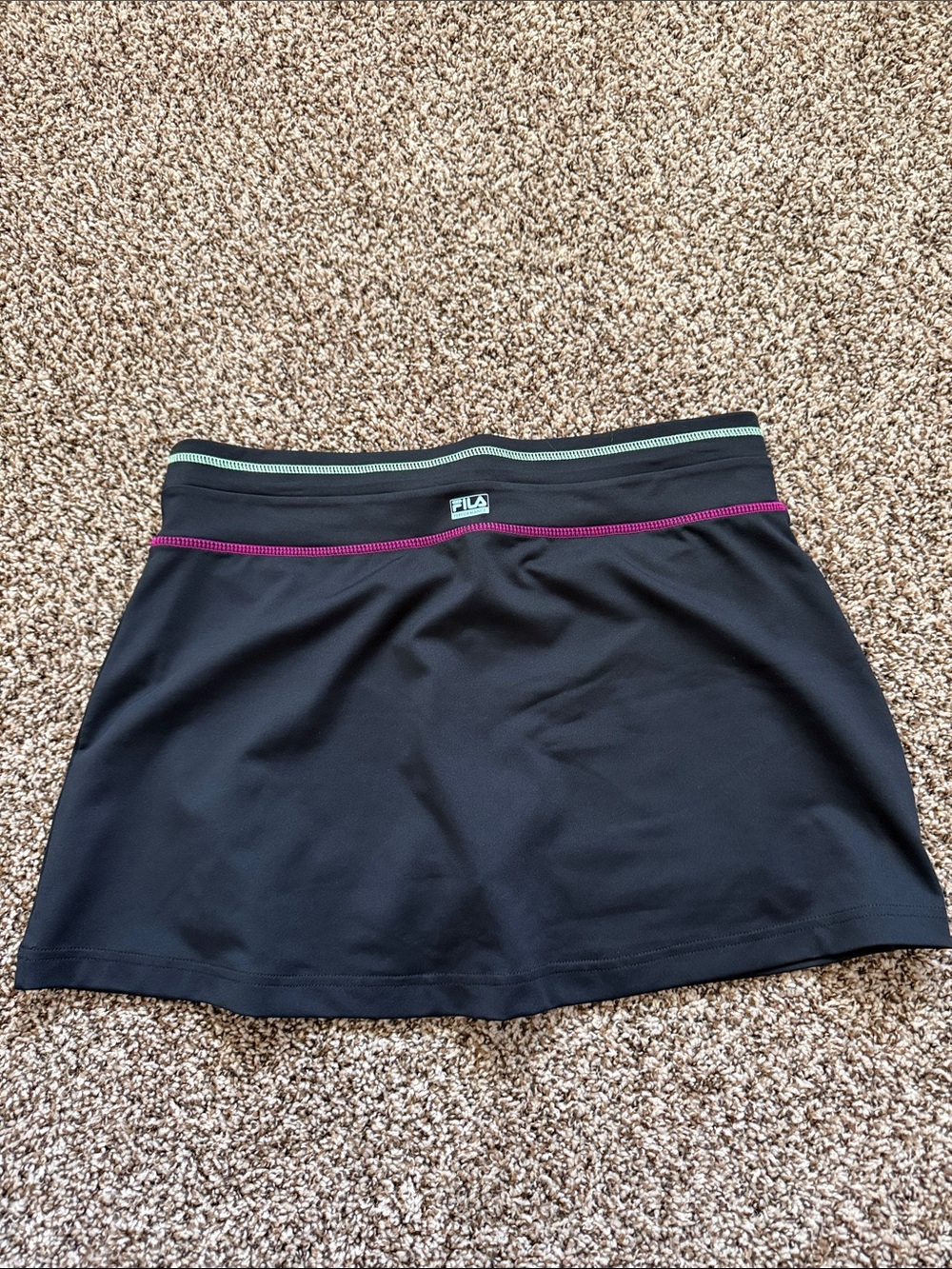 Fila Black Skort with Mint and Magenta Trim